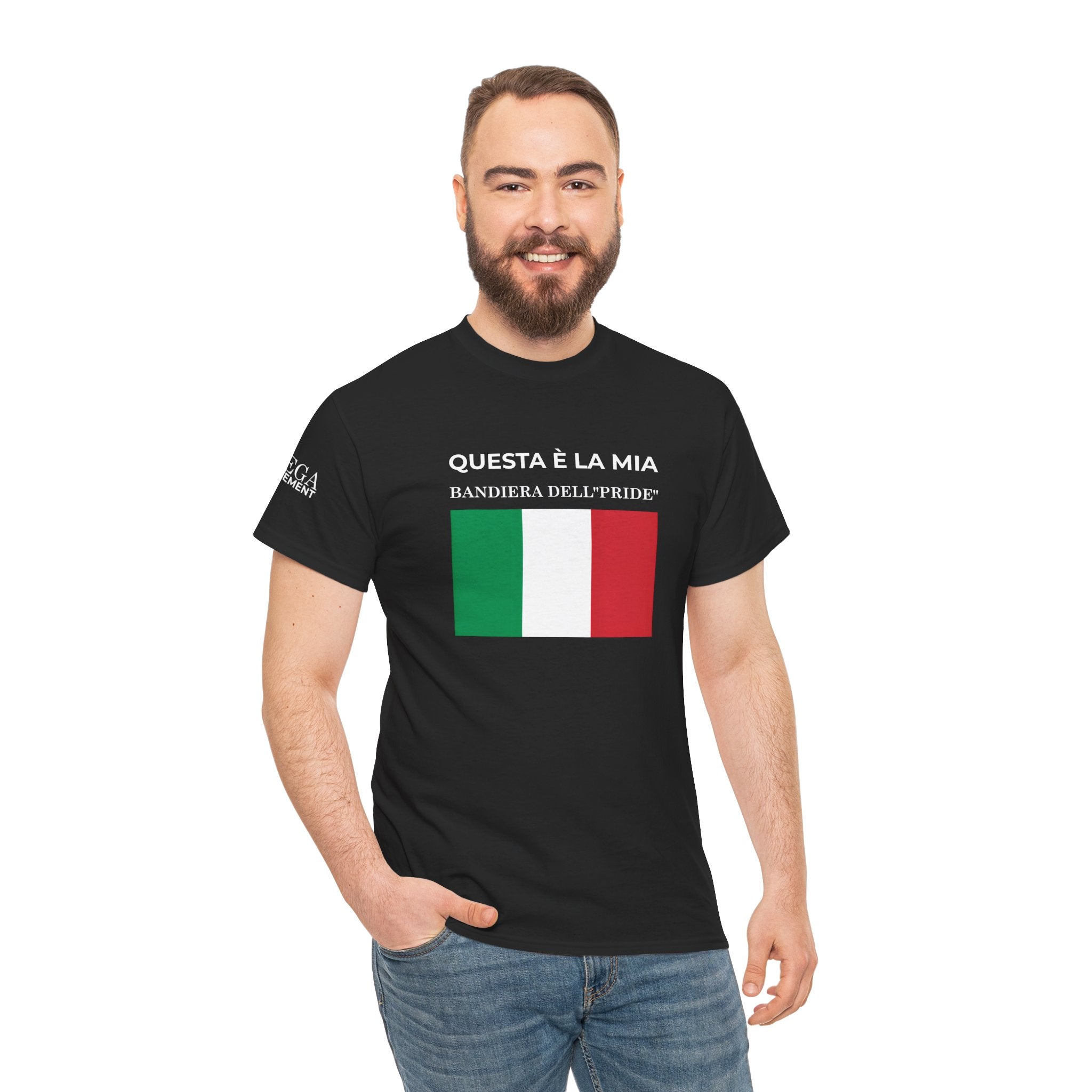 Italian Flag Tee ( Small Print ) — "Questa è la mia bandiera dell’Pride" Graphic T-Shirt