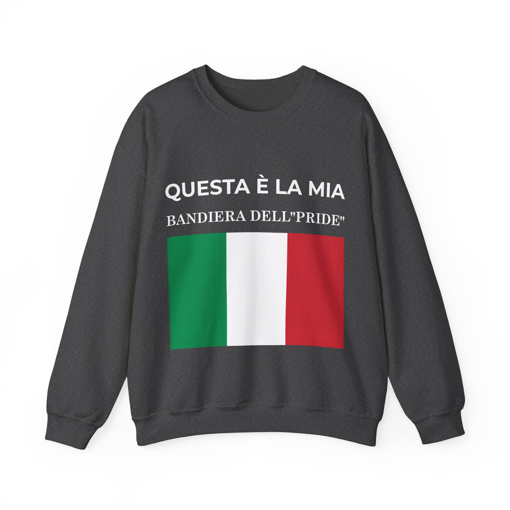 Italian Pride Flag Crewneck Sweatshirt, Comfortable Unisex Sweatshirt, Italian Pride Gift, Casual Everyday Wear - Mega Movement