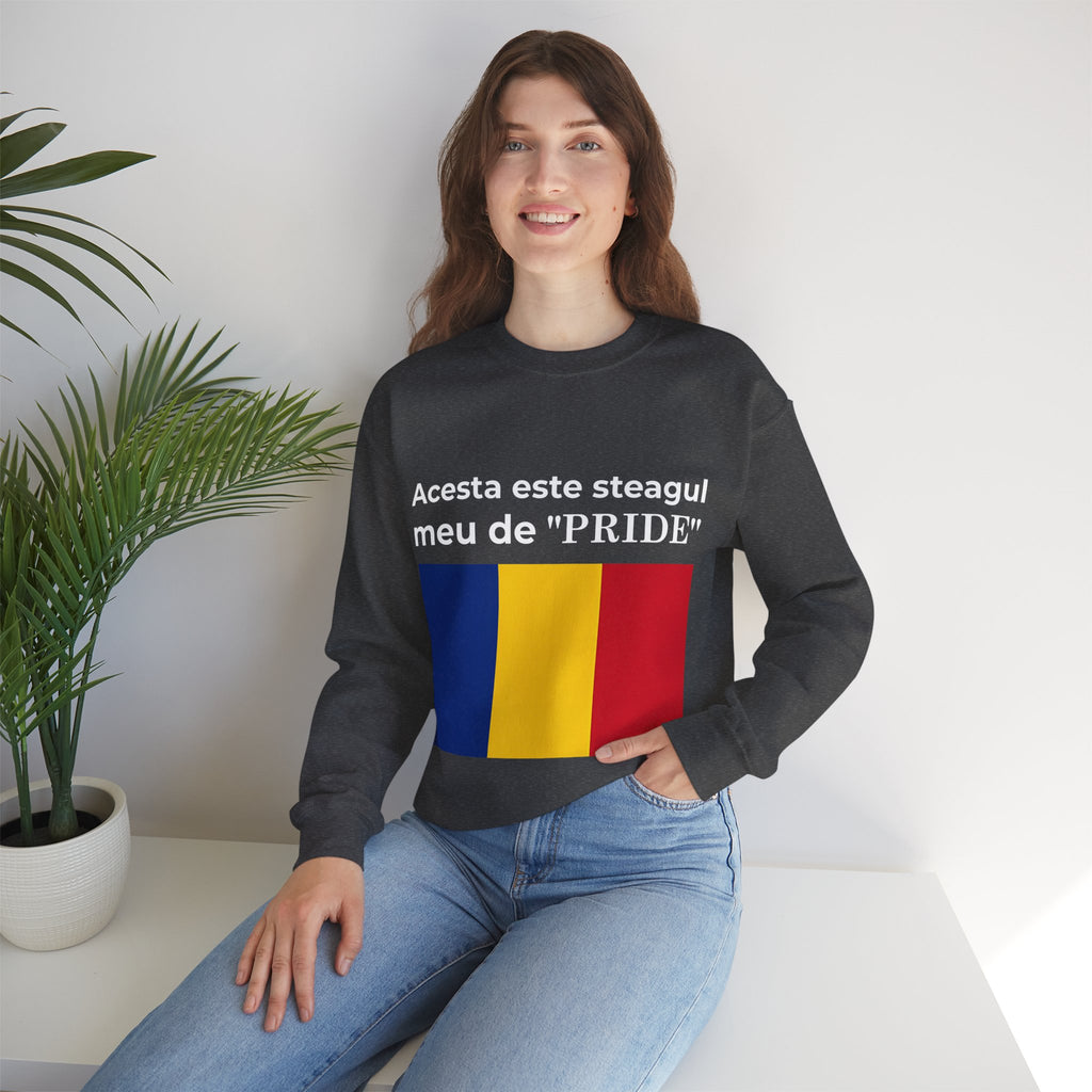 Romania Pride Sweatshirt, Cozy Crewneck Shirt, Unisex Pride Apparel, Casual Everyday Wear - Mega Movement