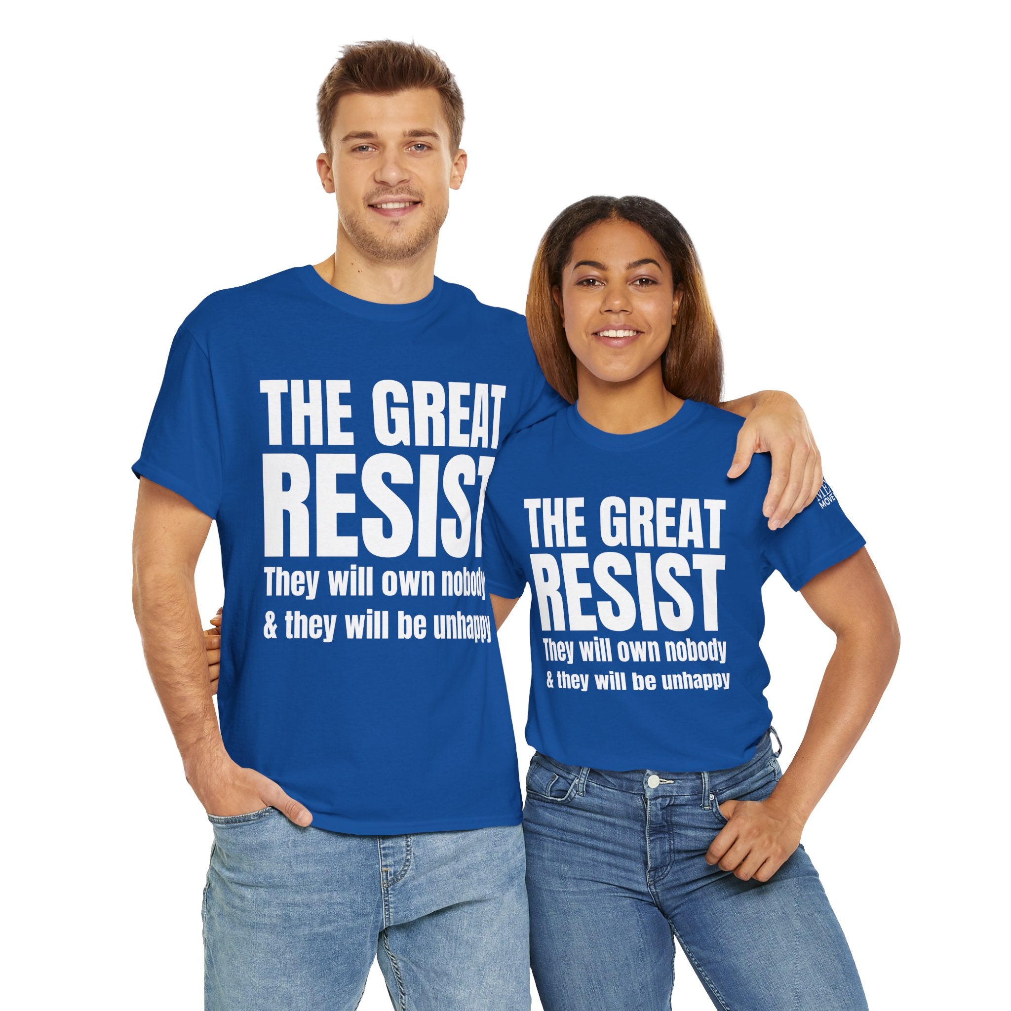 The Great Resist Casual Unisex Heavy Cotton Tee – Stand Against the W.E.F. Agenda - Mega Movement