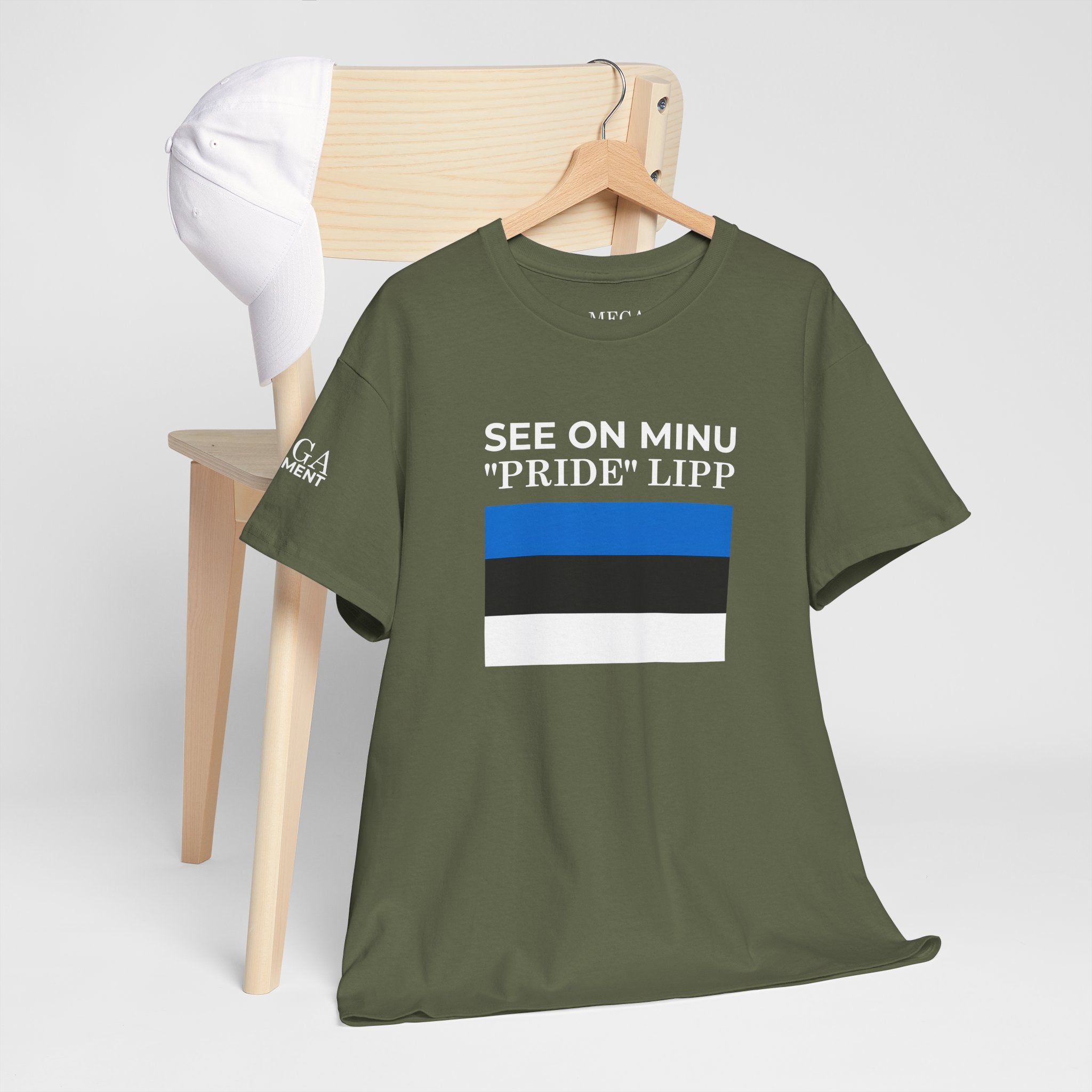 See On Minu 'Pride' Lipp T‑Shirt ( Small Print ) — Blue White Stripe Pride Tee