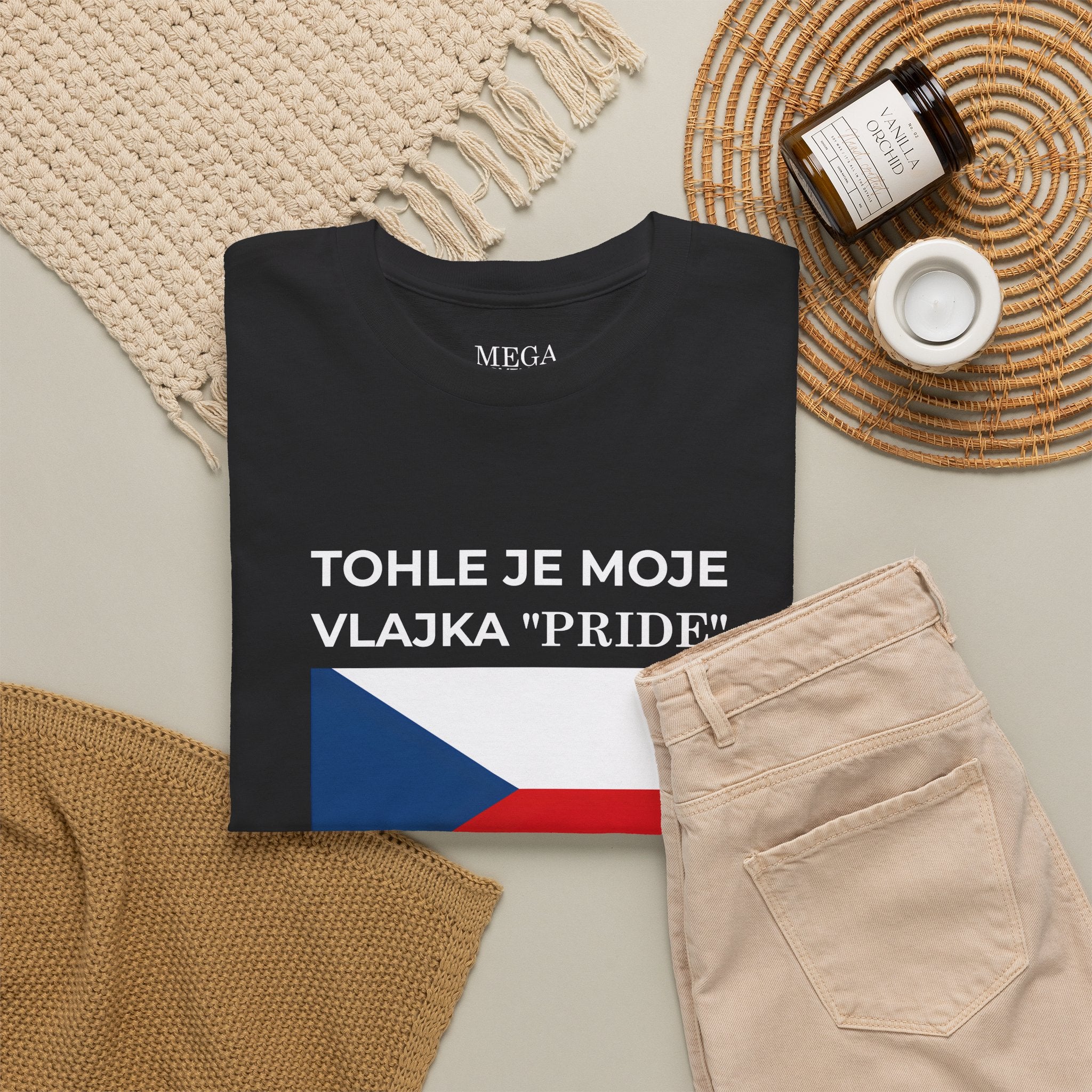 Czech Flag Tee ( Small Print ) — "TOHLE JE MOJE VLAJKA 'PRIDE'" Patriotic Czech T-Shirt