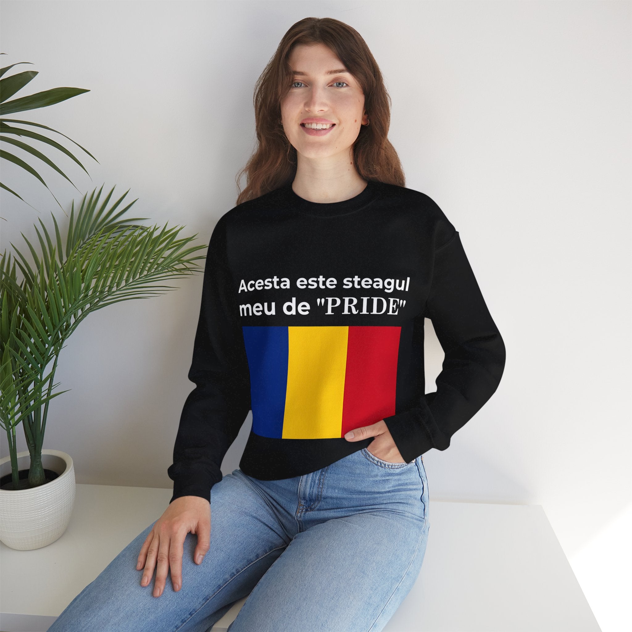 Romania Pride Sweatshirt, Cozy Crewneck Shirt, Unisex Pride Apparel, Casual Everyday Wear - Mega Movement