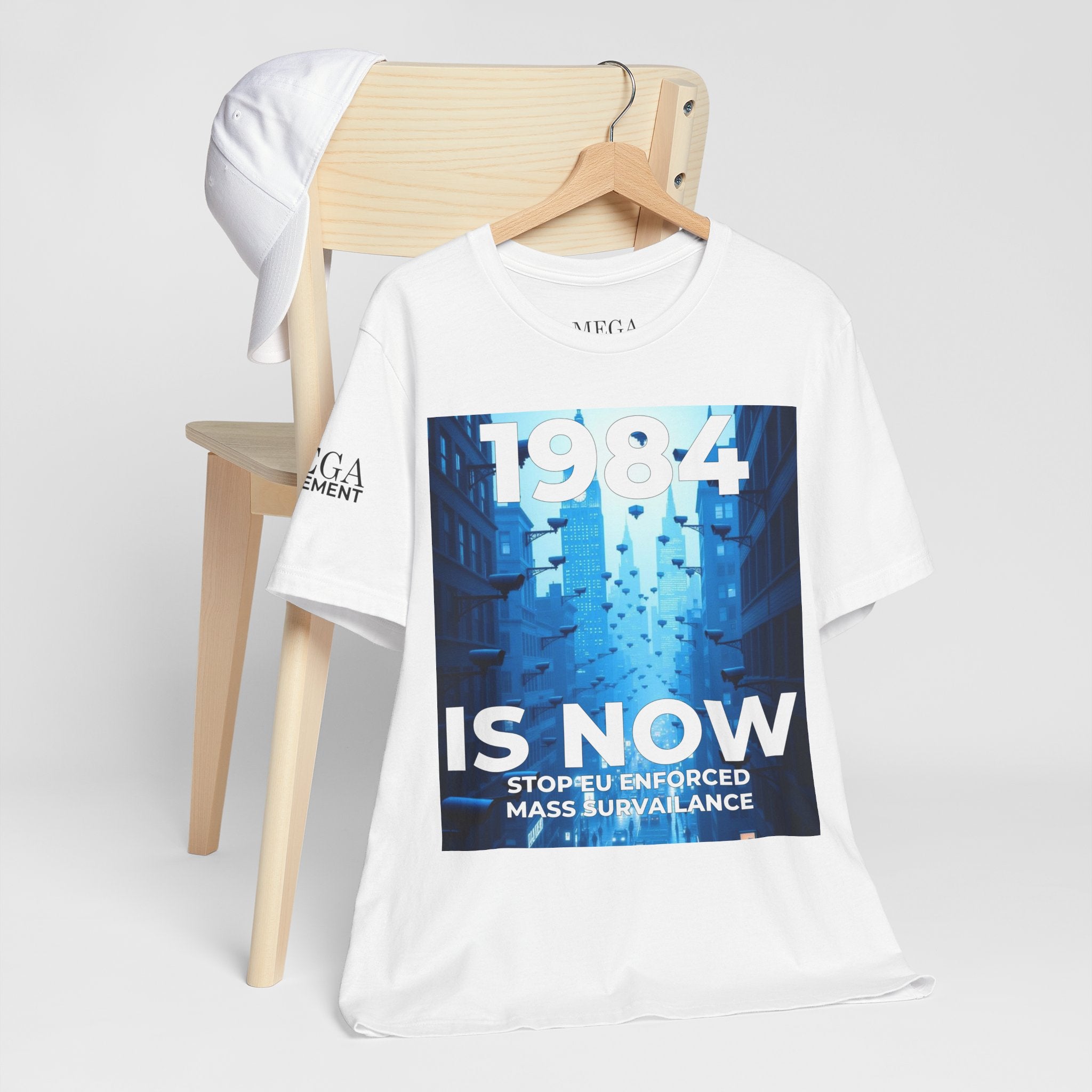 1984 Is Now Unisex Tee, Dystopian Theme Shirt, Statement Tee, Gift for Activists, Casual Everyday Wear, Comfortable Cotton T-Shirt - Mega Movement