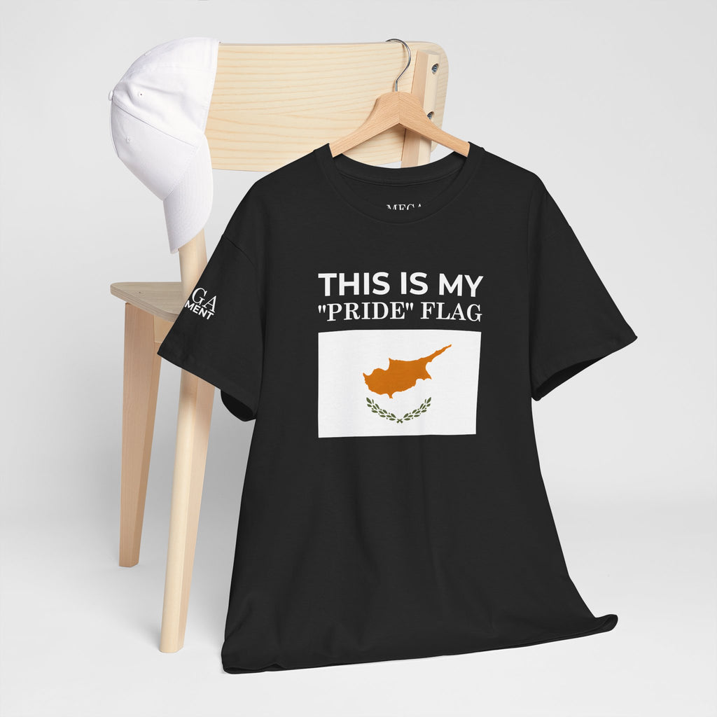 Cyprus Flag Tee ( Small Print ) - "This Is My 'Pride' Flag" Patriotic Cotton T-Shirt