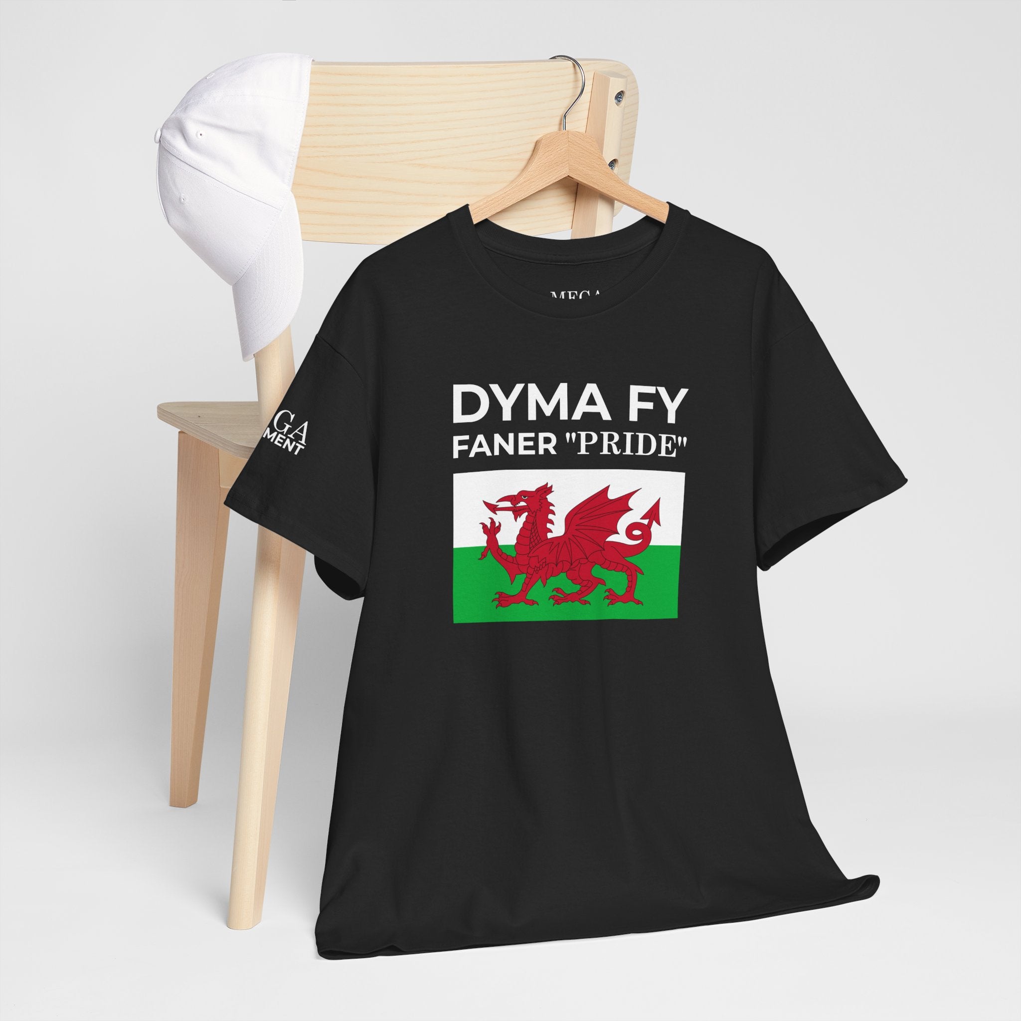 Welsh Pride T-Shirt ( Small Print ) — "Dyma Fy Faner 'Pride'" Welsh Flag Tee