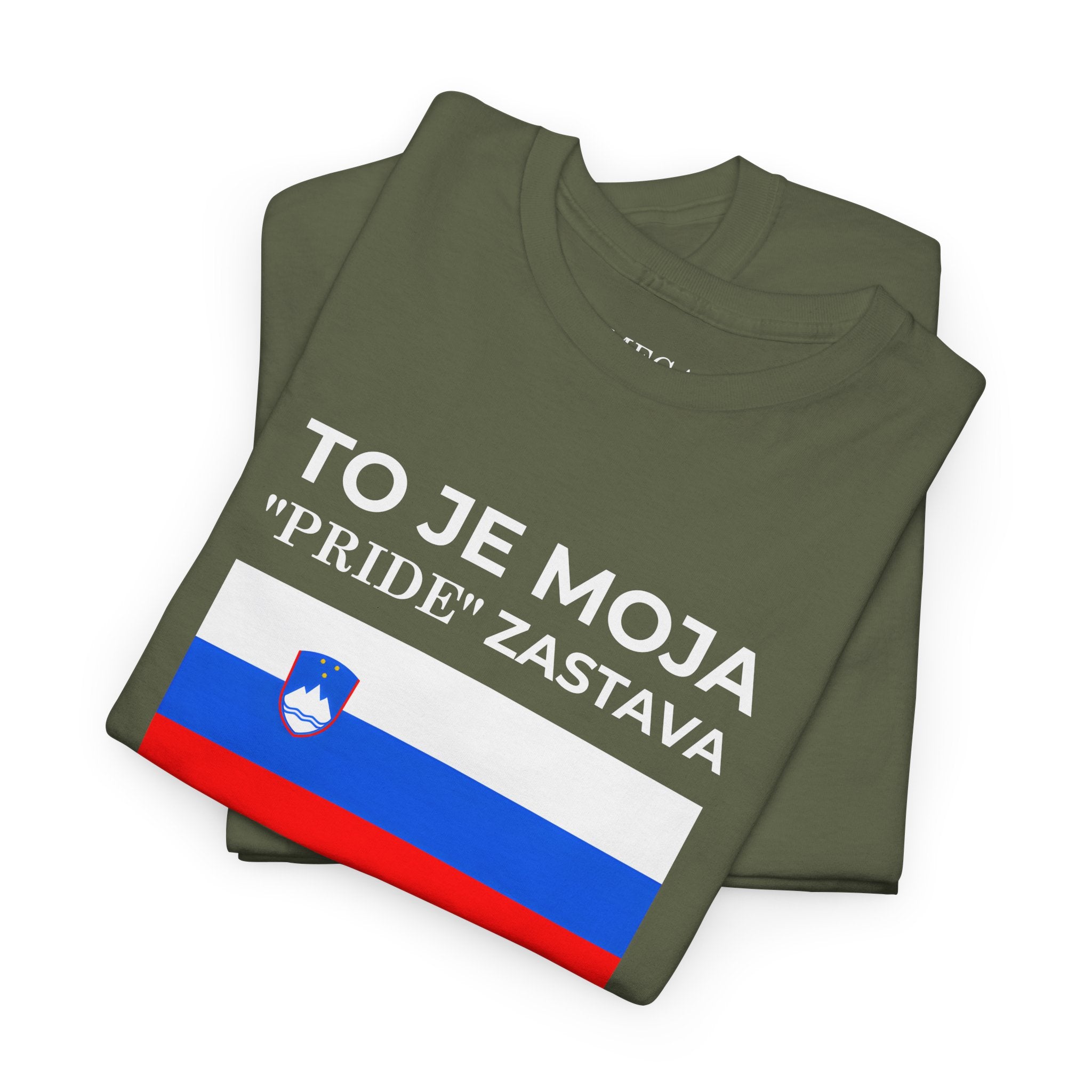 Slovenia Flag Tee ( Small Print ) — "To Je Moja Pride Zastava" Patriotic T-Shirt