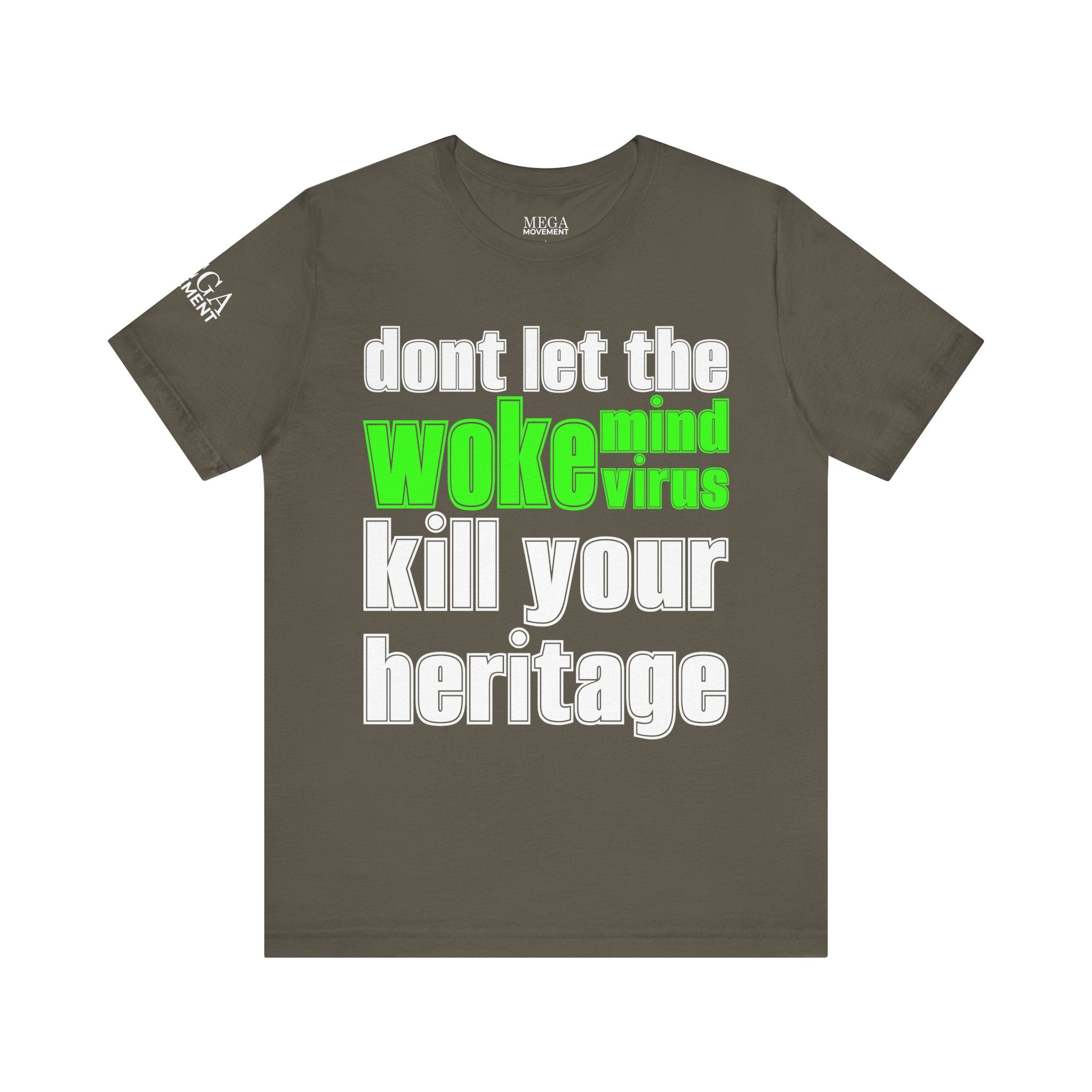 Woke Mind Virus Tee, Unisex Jersey Tee, Funny Statement T-Shirt, Gift for Activists, Casual Wear, Heritage Pride Shirt - Mega Movement