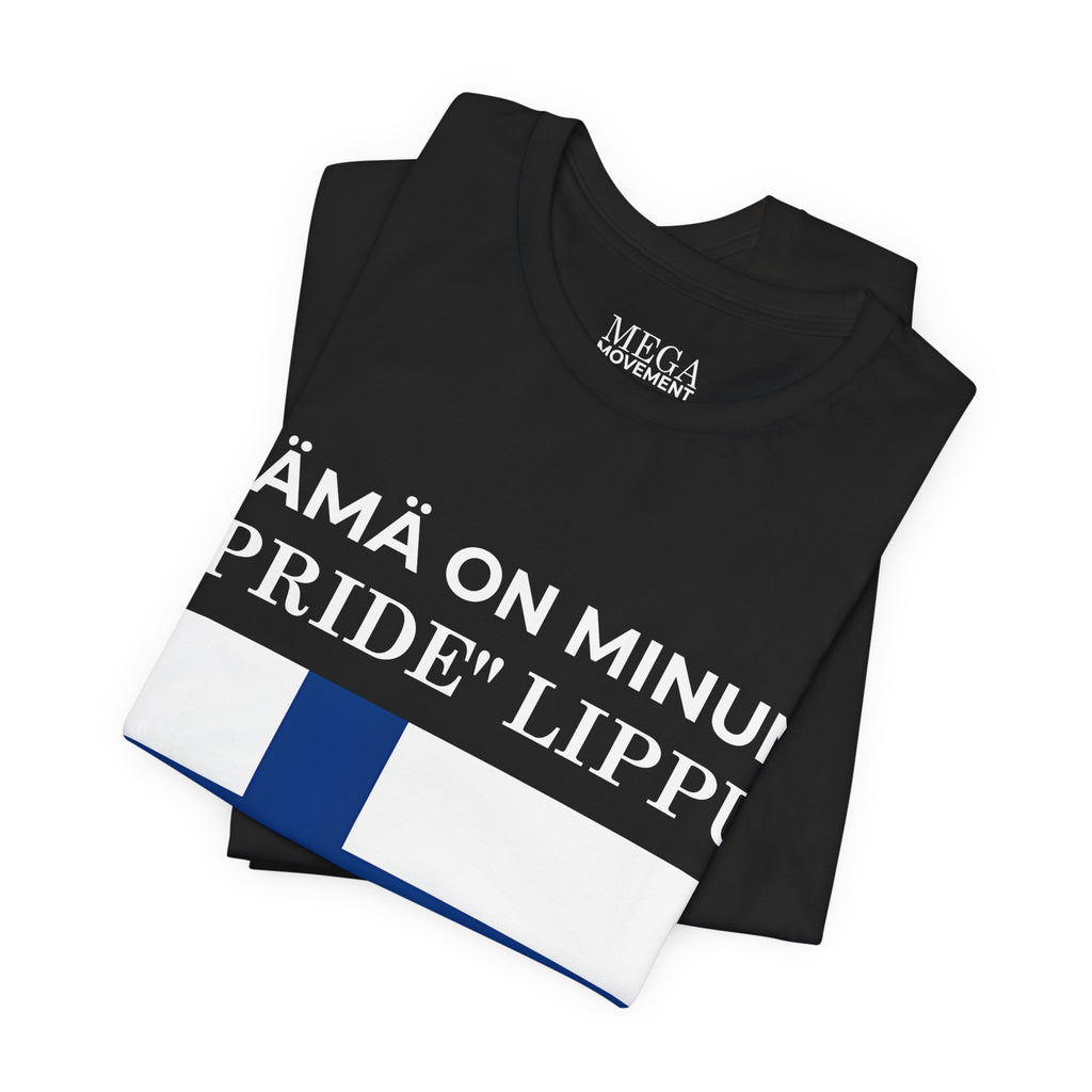Finland Pride Flag Tee, Unisex Jersey T-Shirt for Patriot Pride, Finnish Pride Apparel, Comfortable Casual Wear, Statement Clothing - Mega Movement
