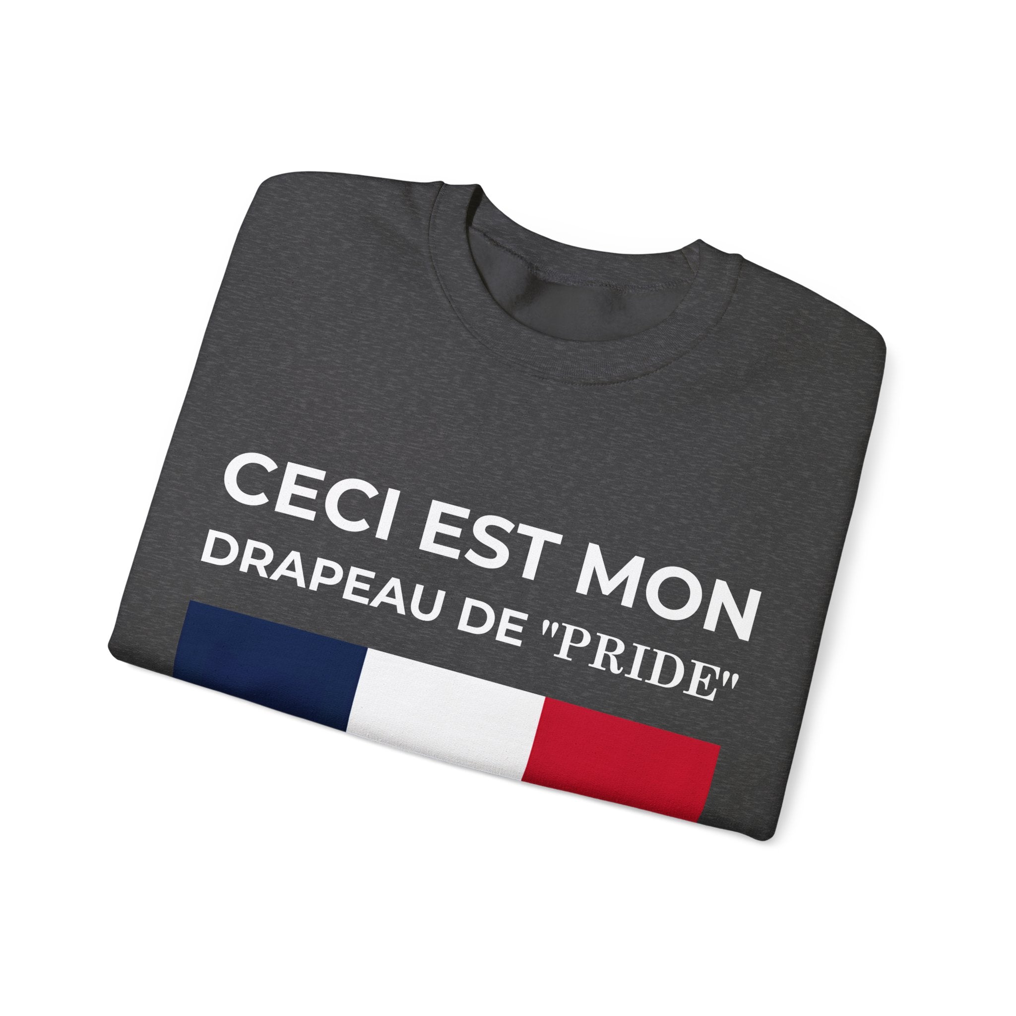 French Pride Flag Crewneck Sweatshirt - Unisex Heavy Blend™ Sweatshirt, Comfortable Casual Wear - Mega Movement