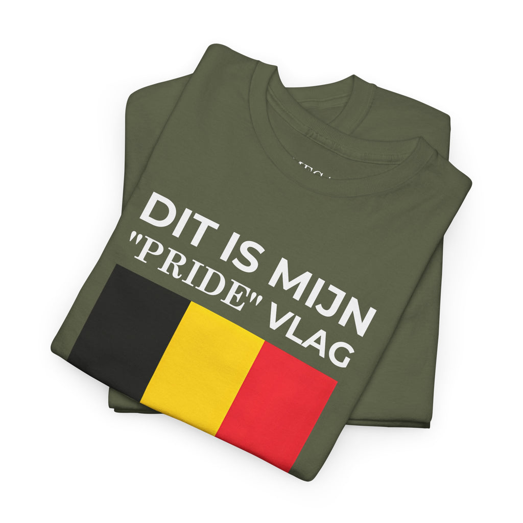 Belgian Pride Flag Unisex Tee ( Small Print )- Celebrate Patriotism, Casual Wear, Gift for Allies