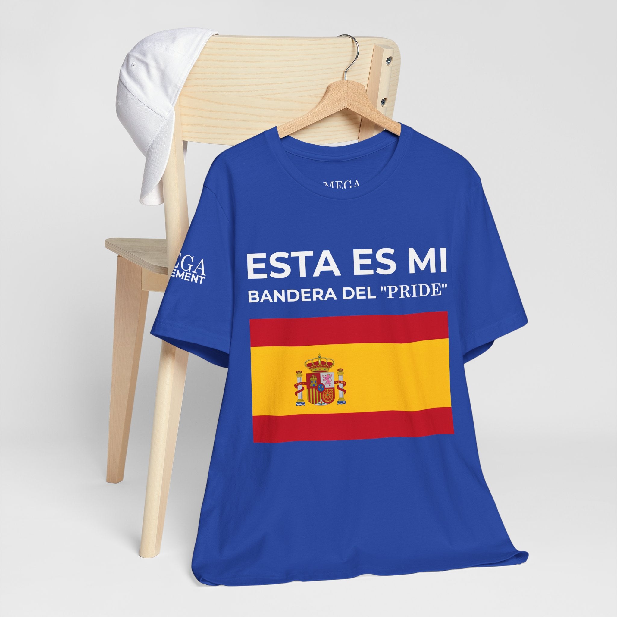 Spanish Pride Flag Tee, Unisex Short Sleeve Shirt, Festival Outfit, Celebration Wear, Casual Tee - Mega Movement
