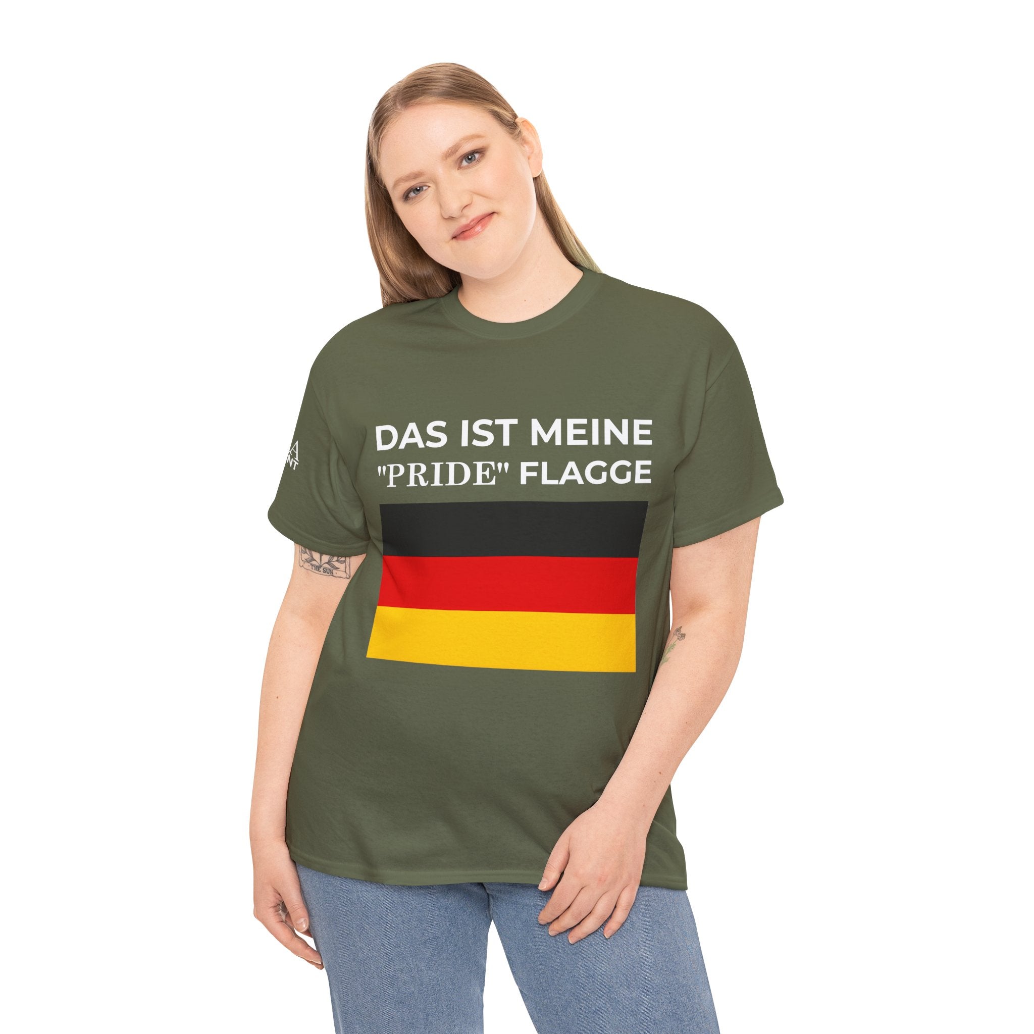 German Flag Tee ( Small Print ) — "Das ist meine 'Pride' Flagge" Graphic T-Shirt