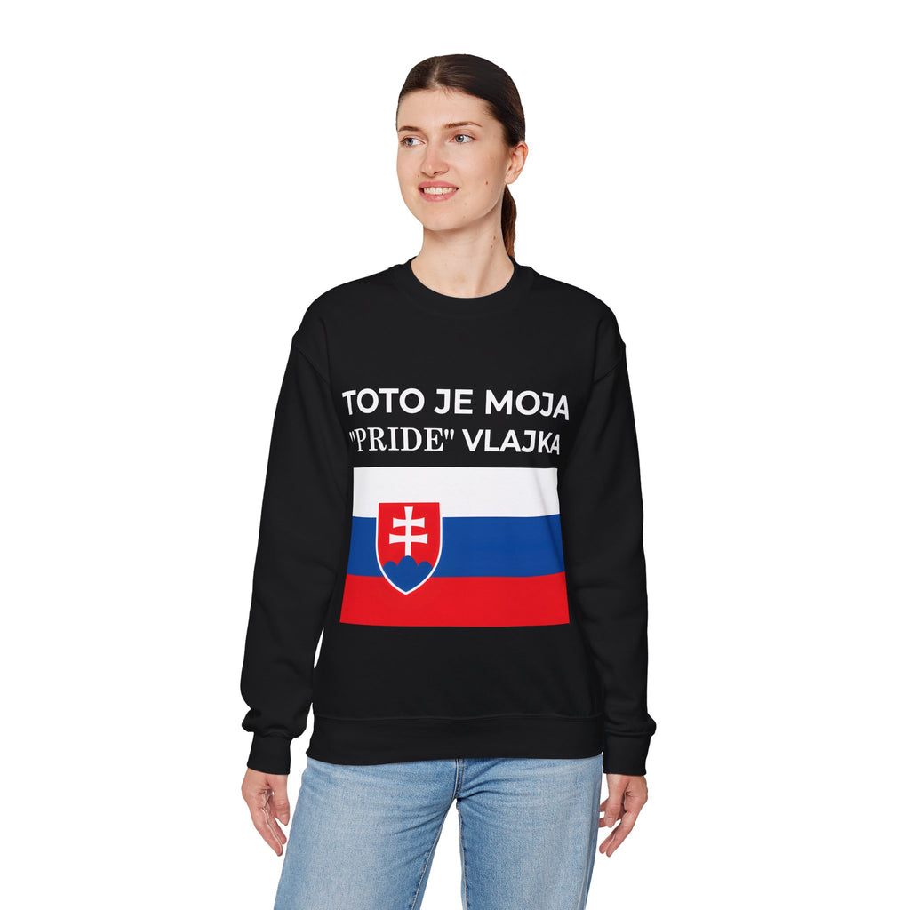 Slovakia Pride Flag Crewneck Sweatshirt, Unisex Sweatshirt, Comfortable Casual Wear - Mega Movement
