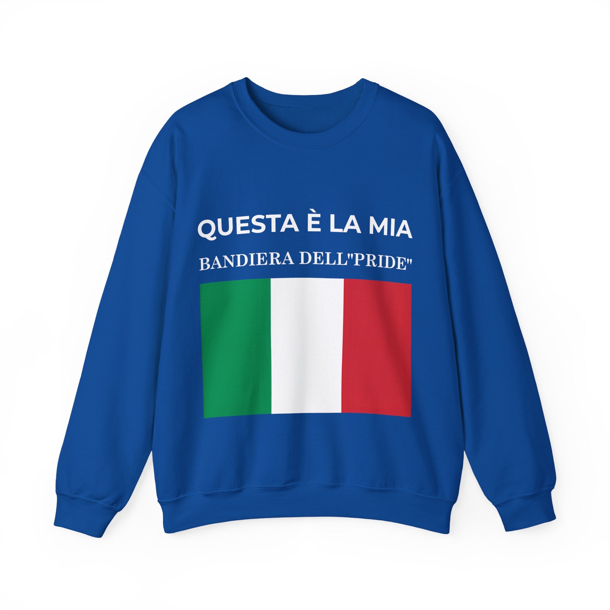 Italian Pride Flag Crewneck Sweatshirt, Comfortable Unisex Sweatshirt, Italian Pride Gift, Casual Everyday Wear - Mega Movement