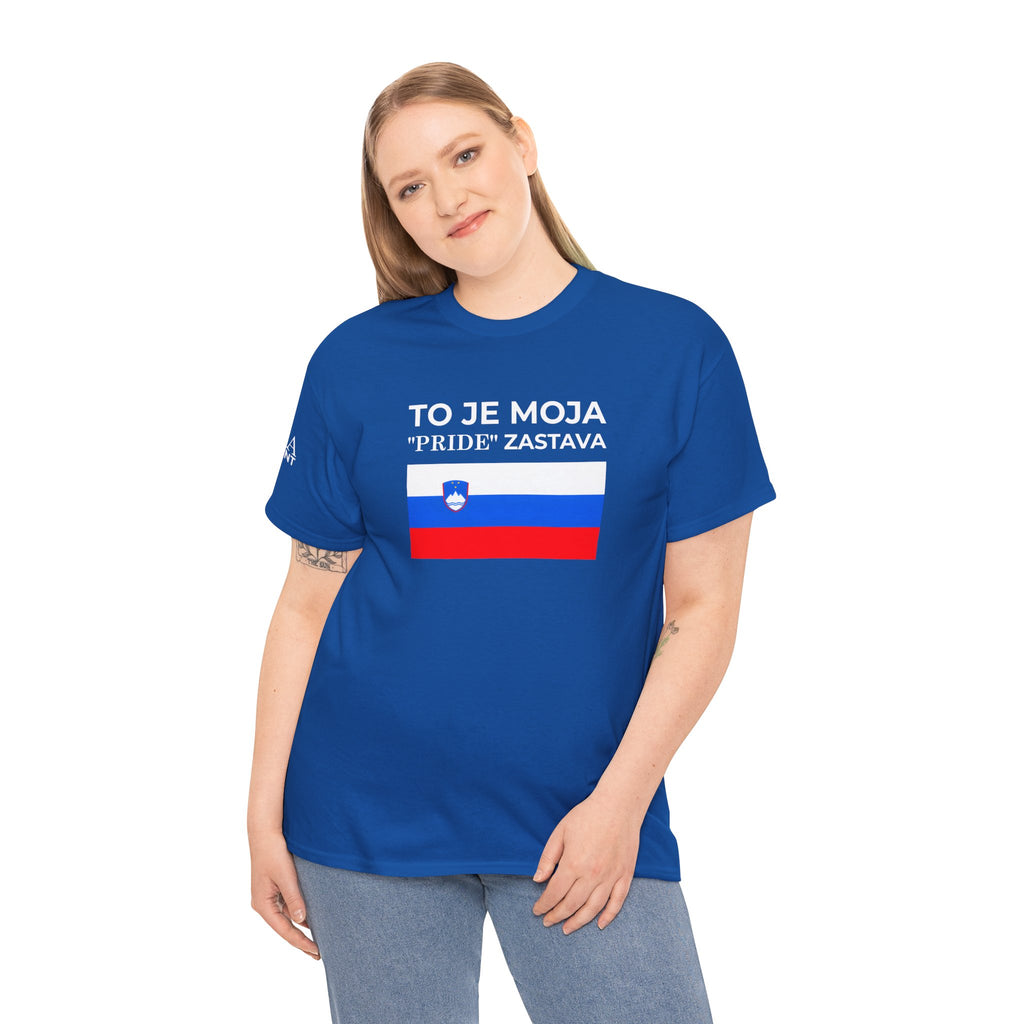 Slovenia Flag Tee ( Small Print ) — "To Je Moja Pride Zastava" Patriotic T-Shirt