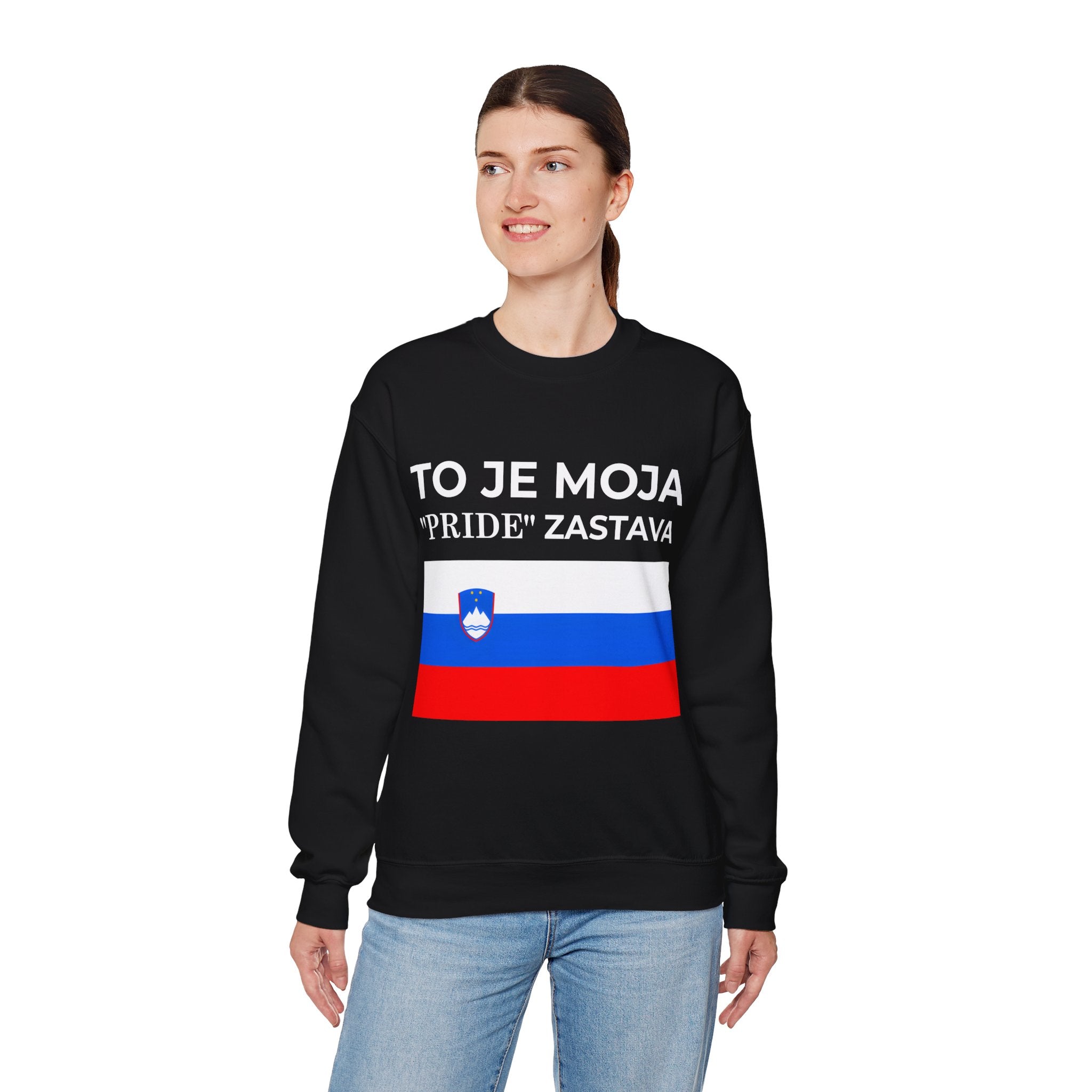 Slovenia Pride Flag Crewneck Sweatshirt, Unisex Sweatshirt, Colorful Pride Celebration - Mega Movement