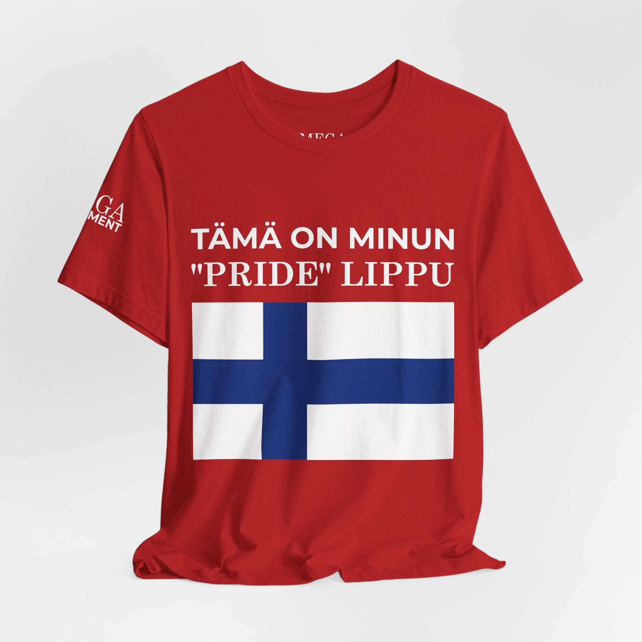 Finland Pride Flag Tee, Unisex Jersey T-Shirt for Patriot Pride, Finnish Pride Apparel, Comfortable Casual Wear, Statement Clothing - Mega Movement
