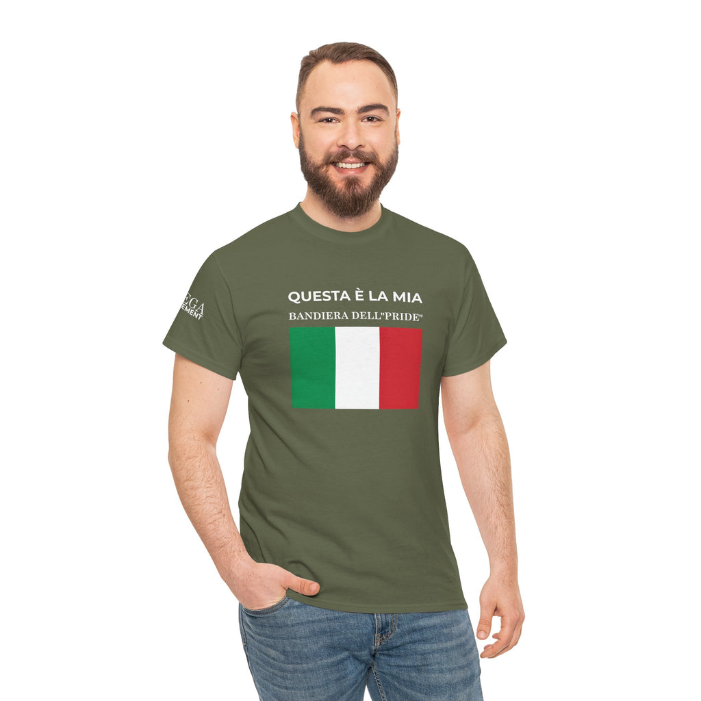 Italian Flag Tee ( Small Print ) — "Questa è la mia bandiera dell’Pride" Graphic T-Shirt