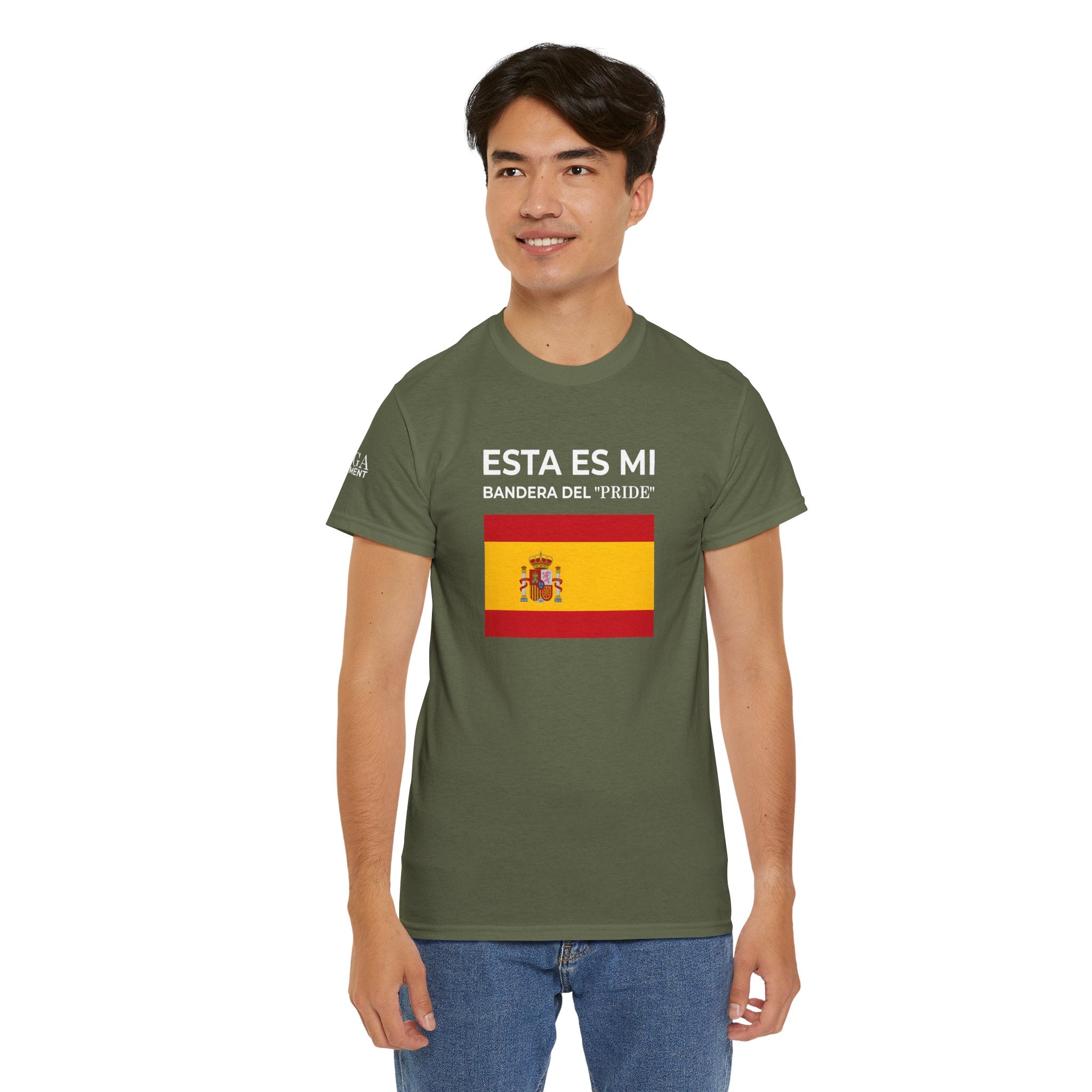 Spain Flag Graphic Tee ( Small Print ) — "Esta Es Mi Bandera del 'Pride'" Spanish Pride T-Shirt