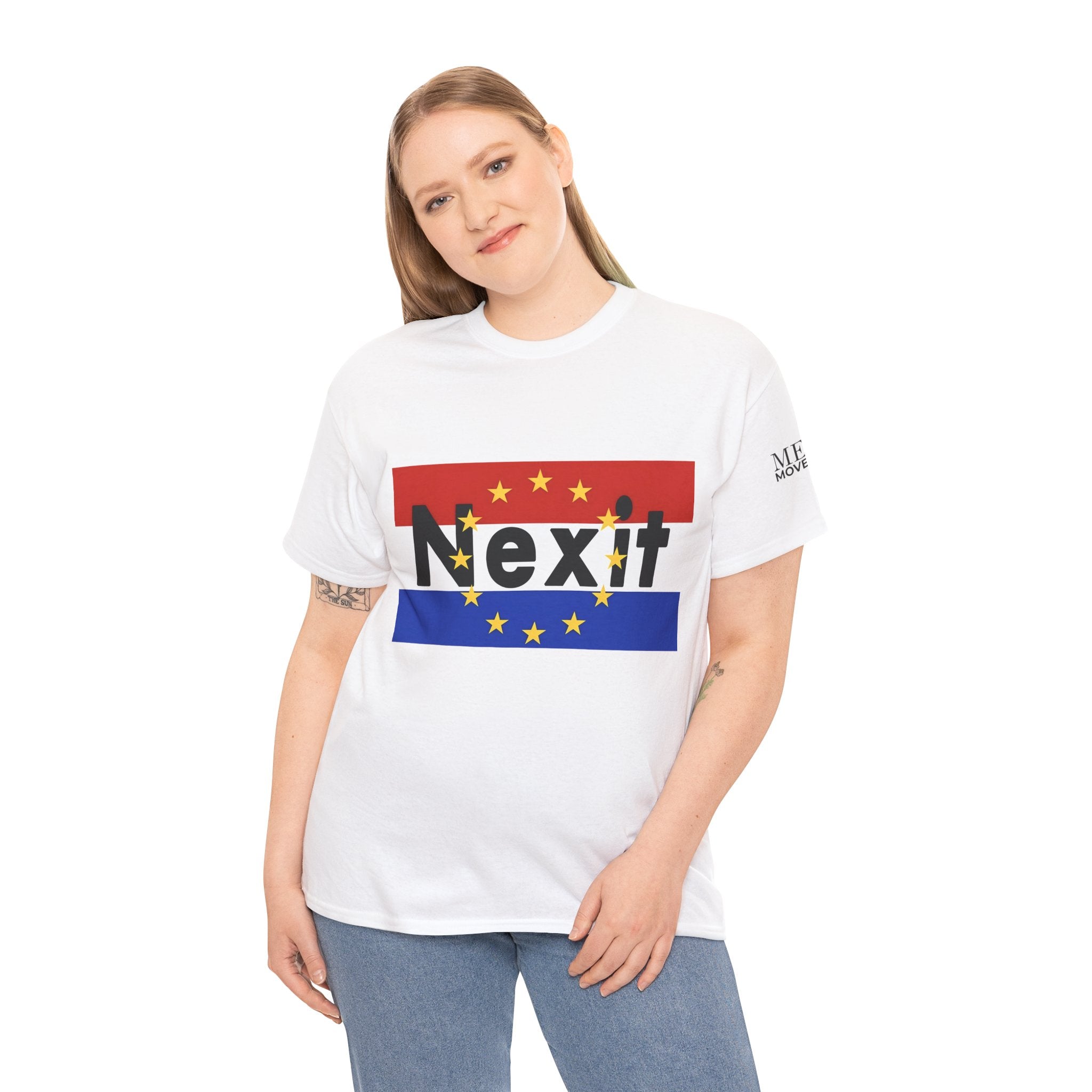 Nexit Unisex Heavy Cotton Tee - Casual Wear, Political Statement, Gift for Activists, Comfortable Everyday Tee - Mega Movement
