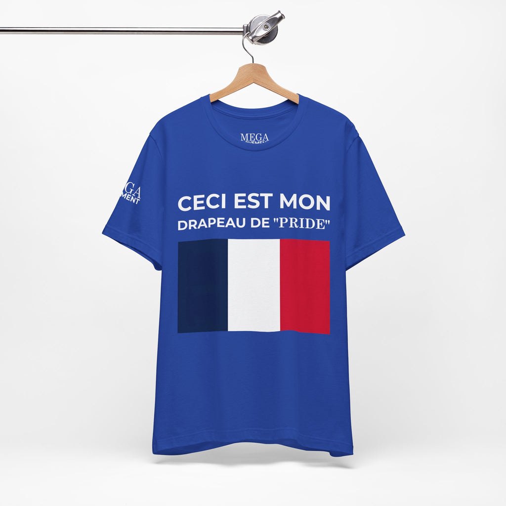 France Pride Flag Unisex Tee, Patriotic Fashion, Summer T-Shirt, Gift for Events, Casual Wear, France Pride Shirt - Mega Movement