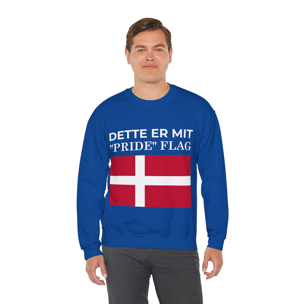 Denmark Pride Flag Crewneck Sweatshirt – Celebrate your heritage, Comfortable Streetwear, Unisex Gift - Mega Movement