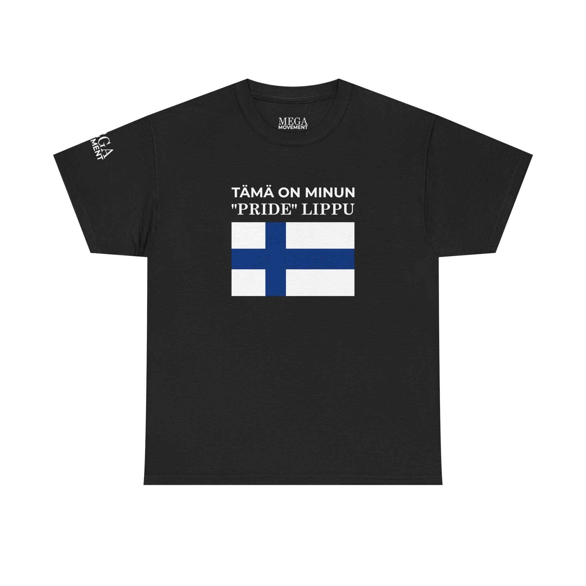 Finnish Flag T‑Shirt ( Small Print ) — “Tämä on minun 'pride' lippu” Patriotic Tee