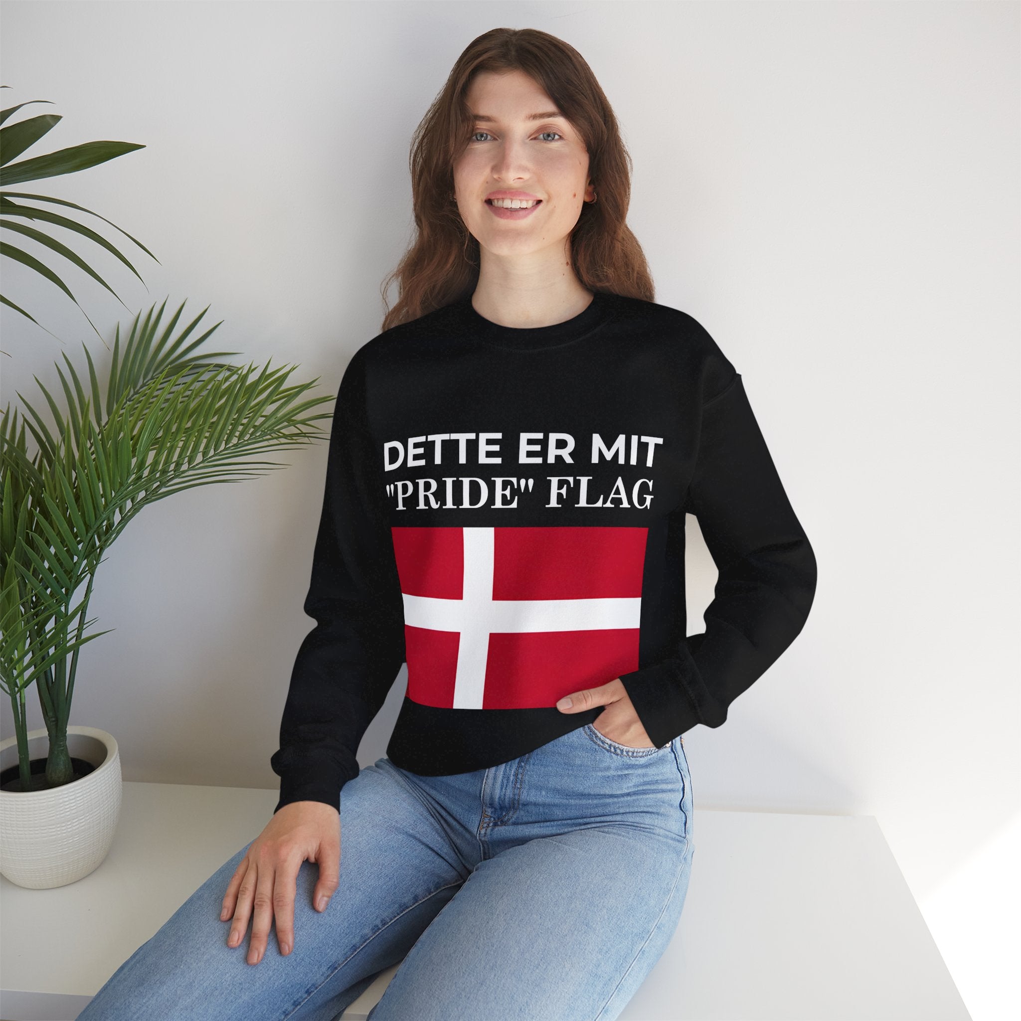 Denmark Pride Flag Crewneck Sweatshirt – Celebrate your heritage, Comfortable Streetwear, Unisex Gift - Mega Movement