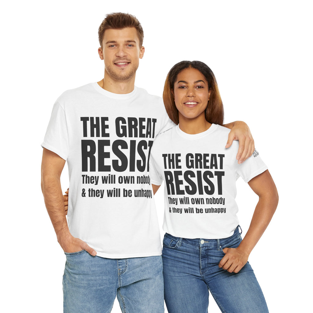 The Great Resist Casual Unisex Heavy Cotton Tee – Stand Against the W.E.F. Agenda - Mega Movement