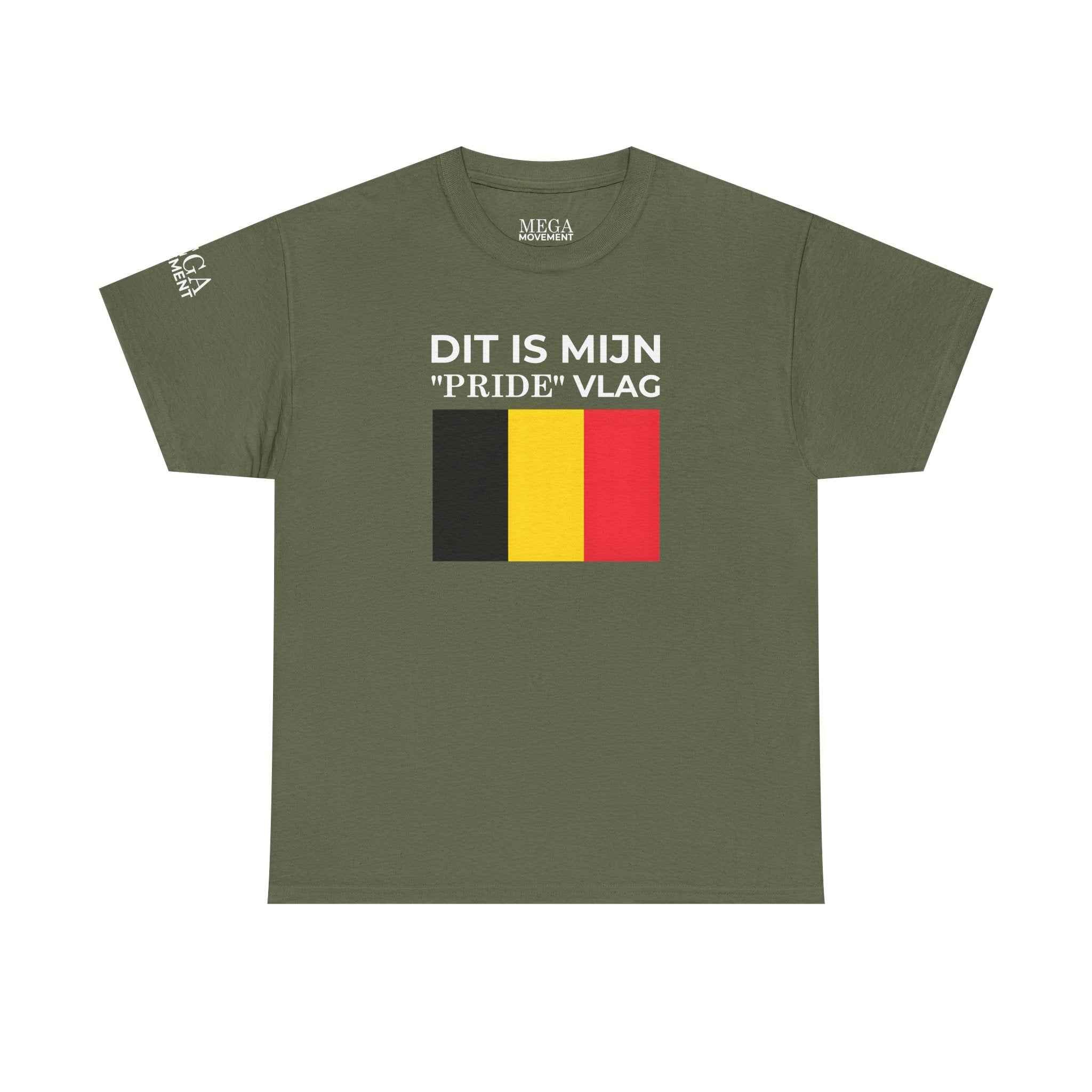 Belgian Pride Flag Unisex Tee ( Small Print )- Celebrate Patriotism, Casual Wear, Gift for Allies