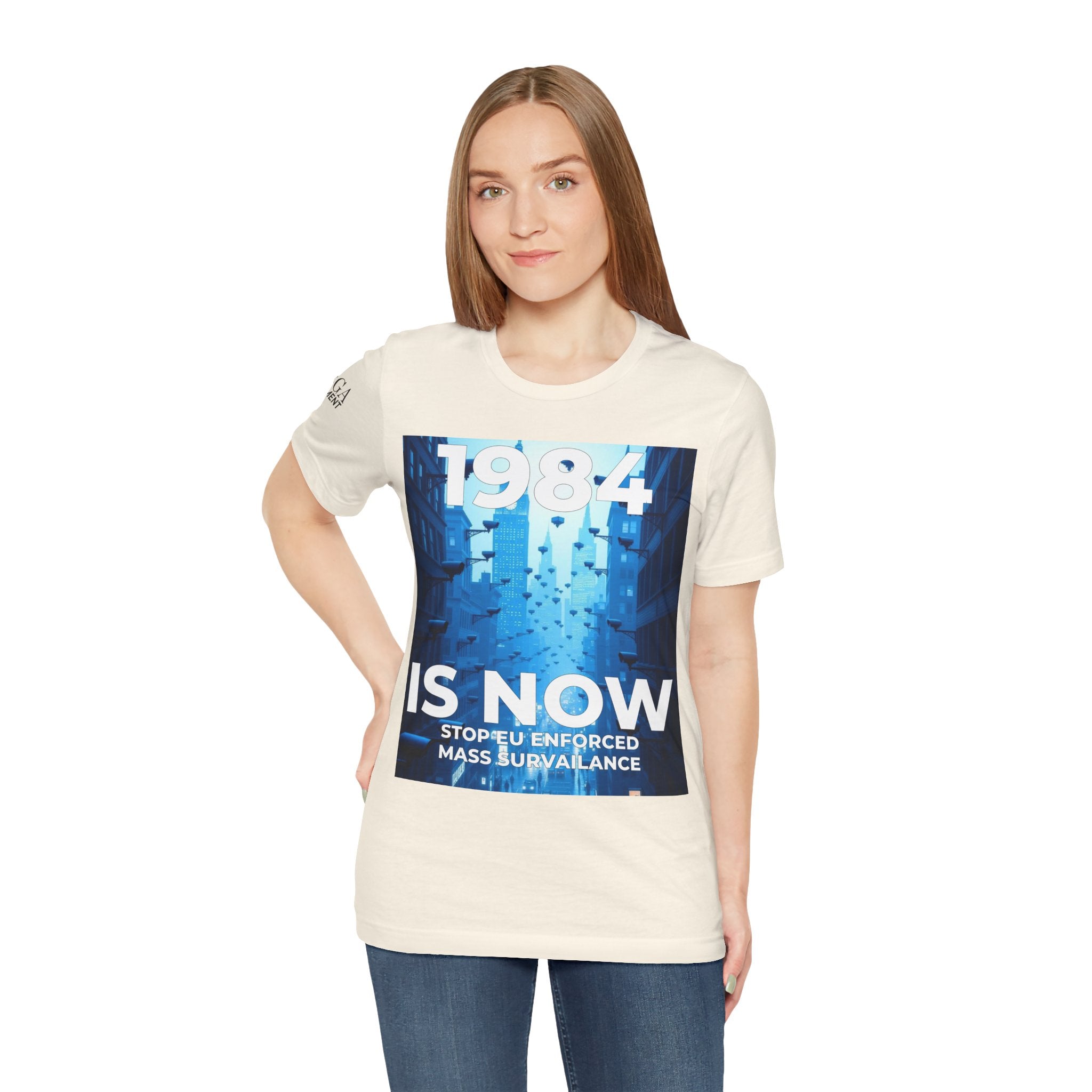1984 Is Now Unisex Tee, Dystopian Theme Shirt, Statement Tee, Gift for Activists, Casual Everyday Wear, Comfortable Cotton T-Shirt - Mega Movement