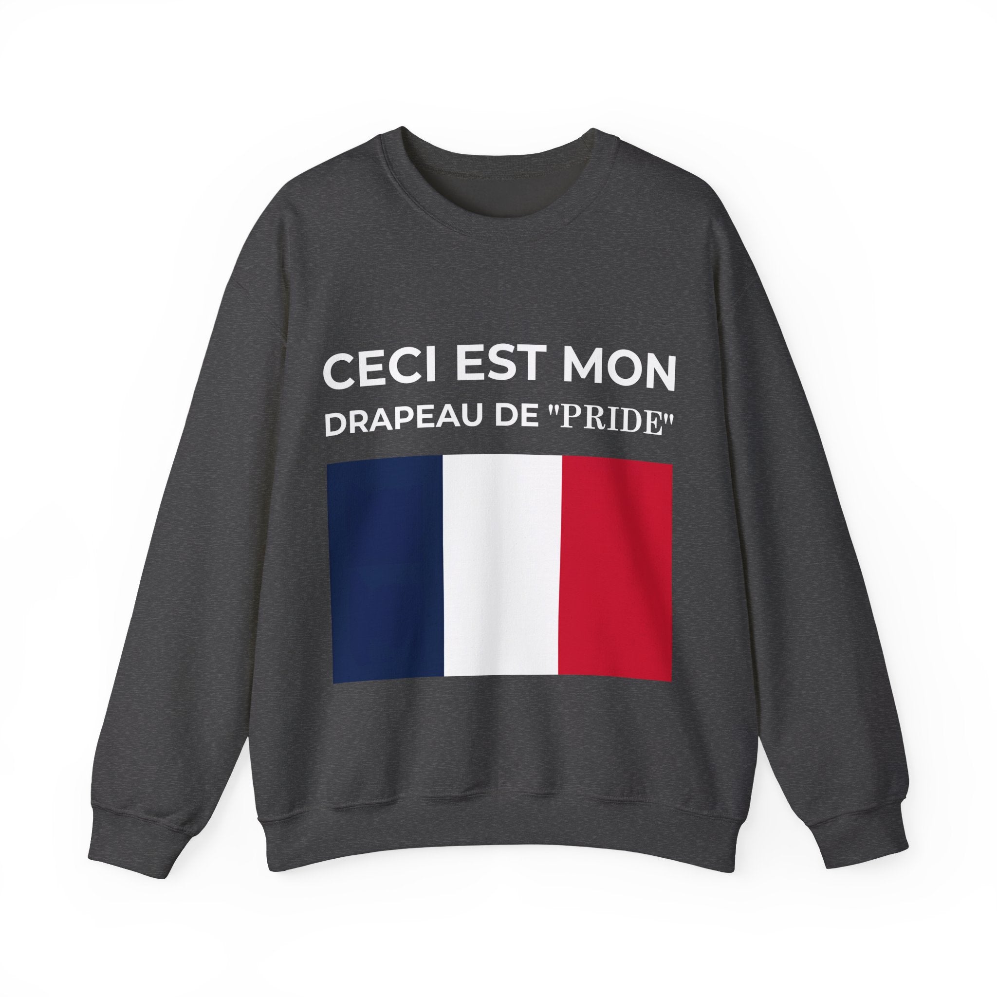 French Pride Flag Crewneck Sweatshirt - Unisex Heavy Blend™ Sweatshirt, Comfortable Casual Wear - Mega Movement