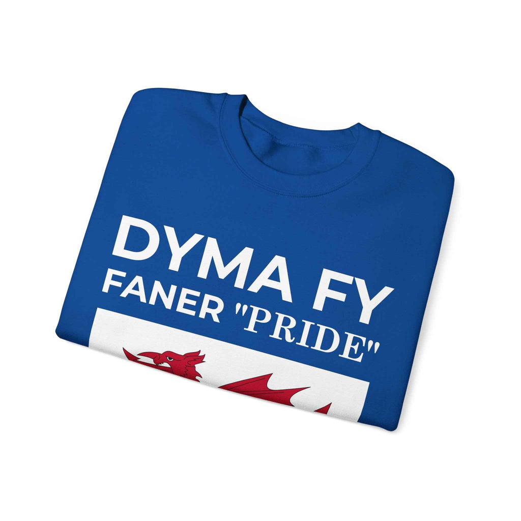 Welsh Pride Sweatshirt for Welsh Heritage Lovers, Unisex Cozy Crewneck, Perfect for Celebrations, Gifts, Casual Wear, Dyma Fy Design