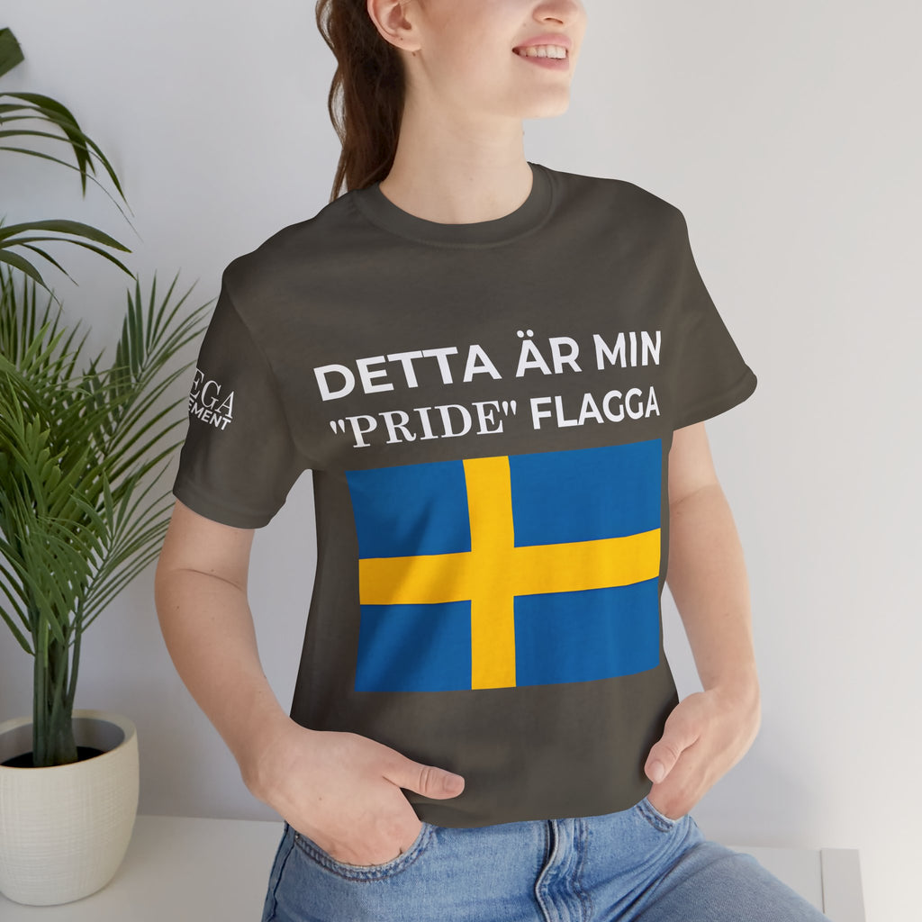 Swedish Flag Unisex Jersey Tee, Casual T-Shirt, Gifts for Sweden Lovers, Summer Style, Travel Apparel, National Day Wear - Mega Movement